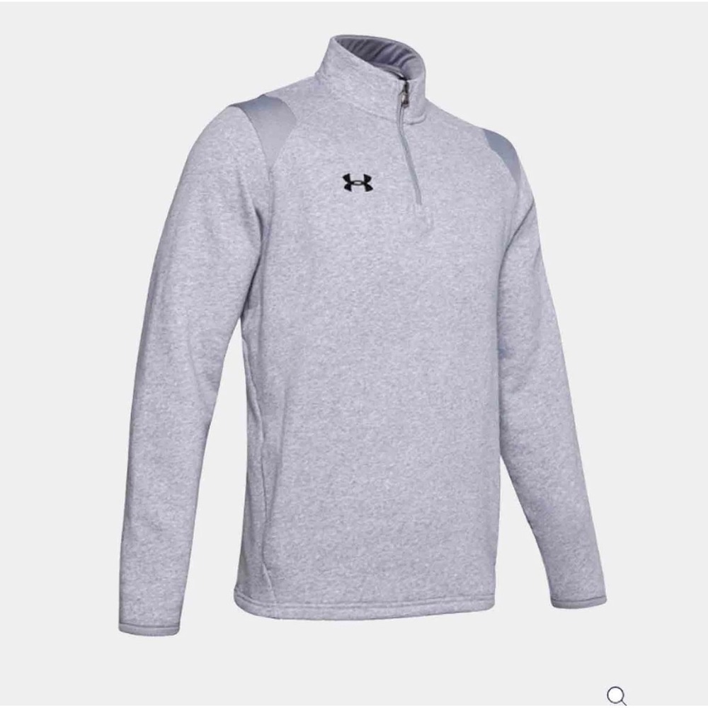Under Armour‎ Hustle Fleece 1/4 Zip Mens Small Gray NEW ColdGear Activewear